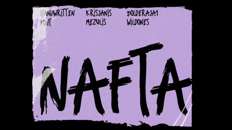Nafta Brush Font