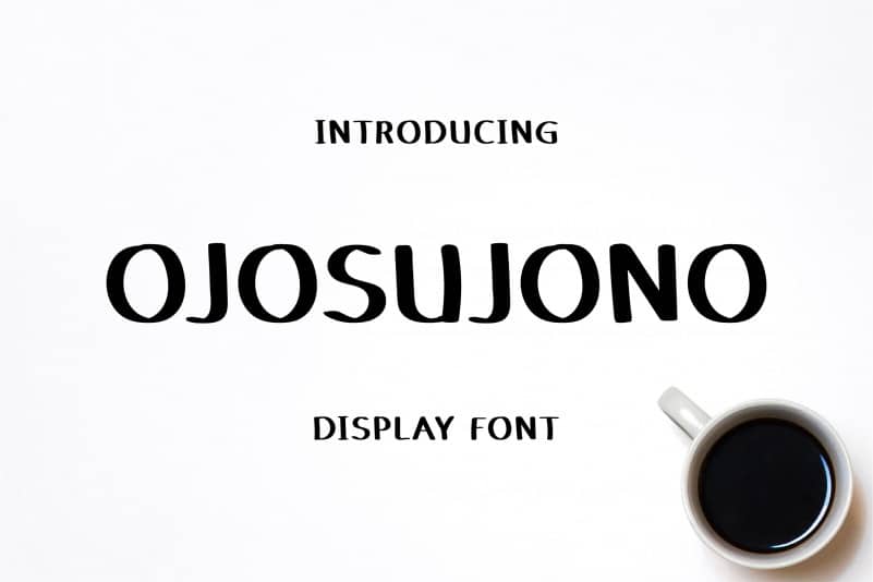 Ojosujono Display Font