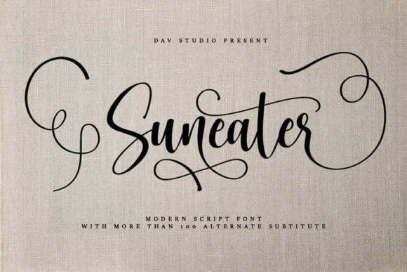 Suneater Calligraphy Font