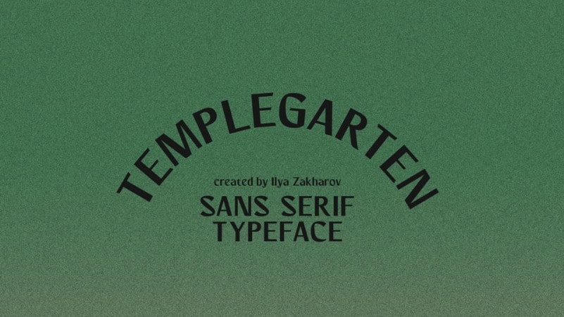 Templegarten Sans Serif Font