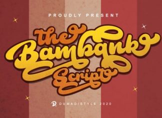The ,Bambank, Font,The Bambank Font,The Bambank Script , Handwritten Font