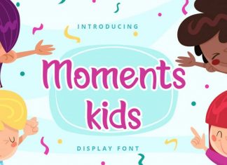 Moments kids Display Font
