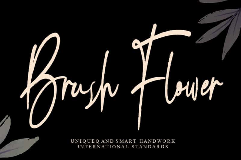 Brush Flower Handwritten Font