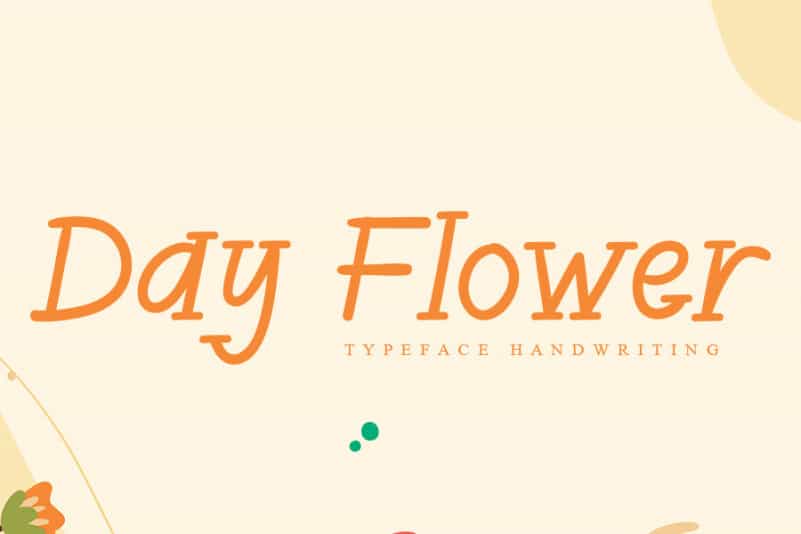 Day Flower Display Font