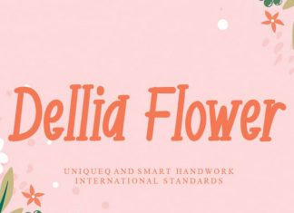 Dellia Flower Display Font