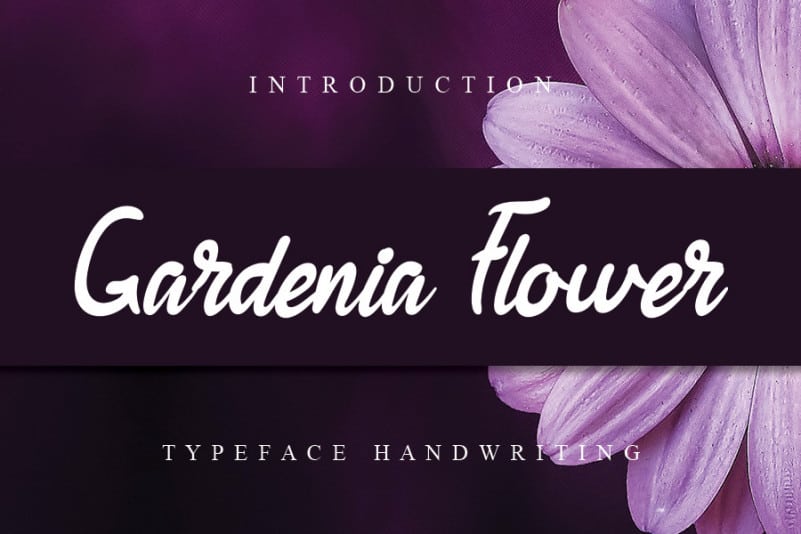 Gardenia Flower Script Font
