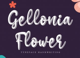 Gellonia Flower Script Font