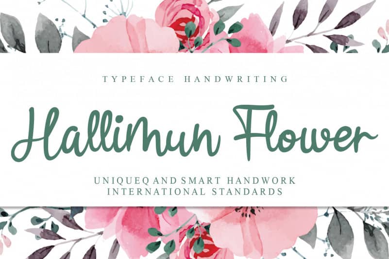 Hallimun Flower Script Font