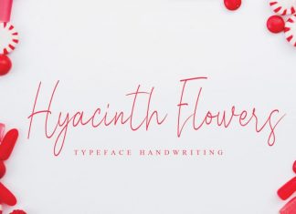 Hyacinth Flowers Handwritten Font