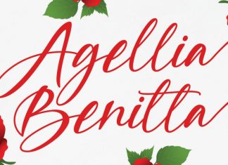 Agellia Benitta Calligraphy Font