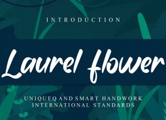 Laurel flower Script Font