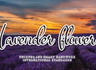 Lavender Flower Script Font