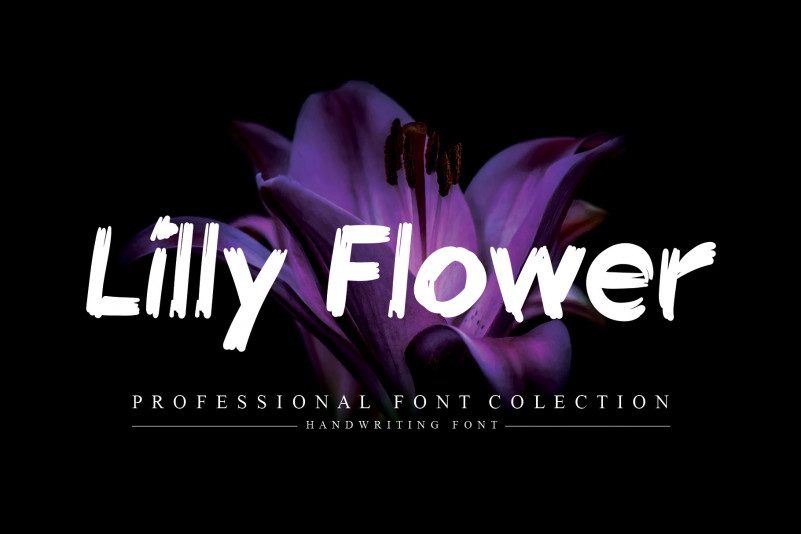 Lilly Flower Brush Font