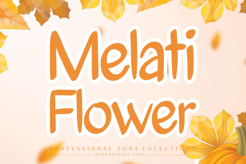 Melati Flower Brush Font