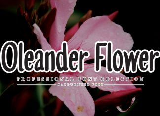Oleander Flower Script Font