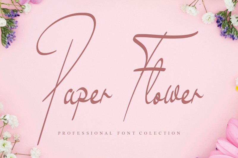 Paper Flower Handwritten Font
