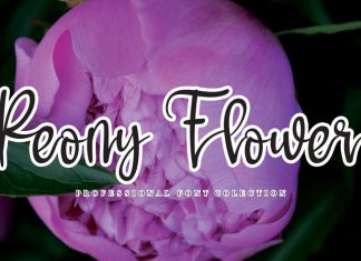 Peony Flower Script Font