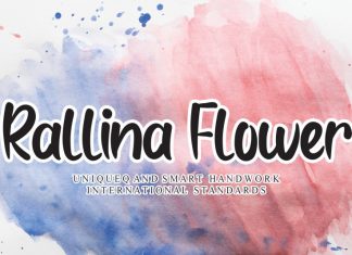 Rallina Flower Brush Font
