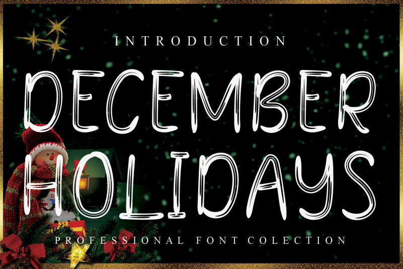 December Holidays Display Font