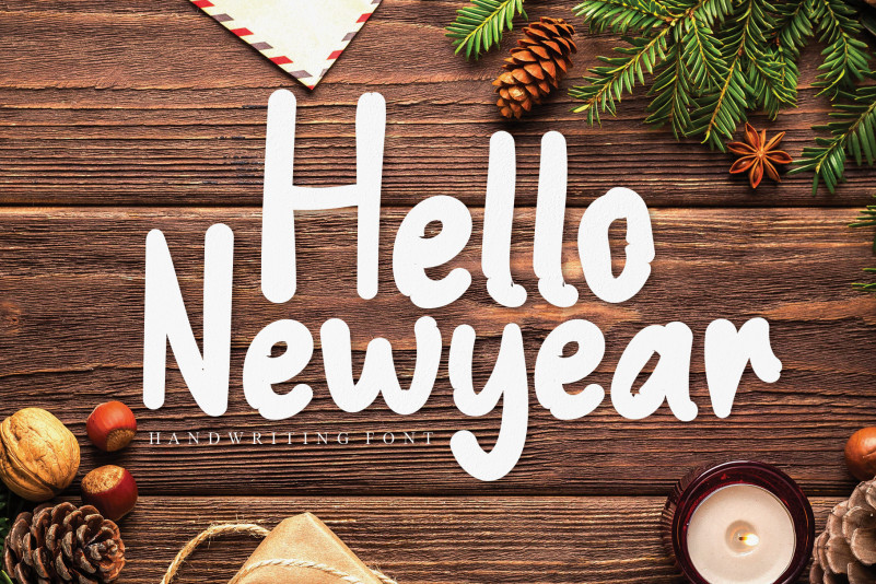 Hello New Year Display Font