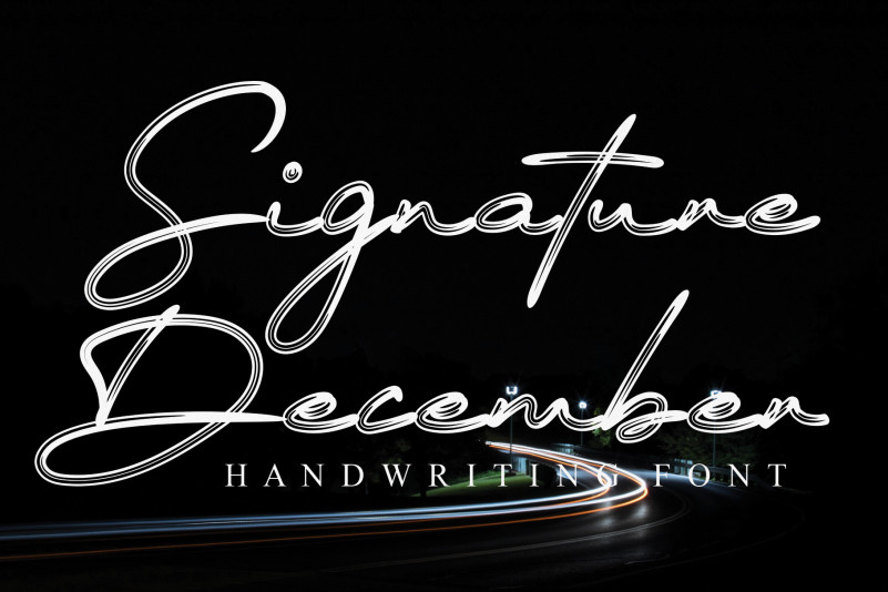 Signature December Script Font