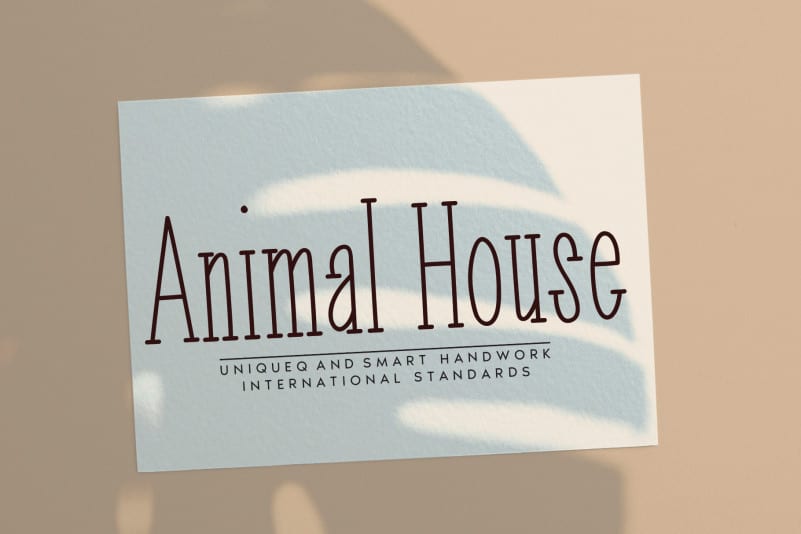 Animal House Display Font