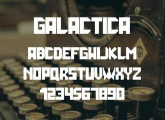 Galactica Space Grid Display Font