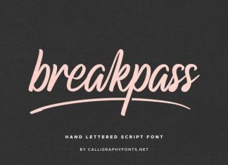 Breakpass Calligraphy Font