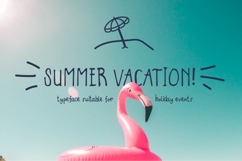 Summer Vacation Display Font