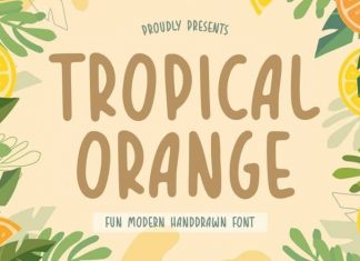 TROPICAL ORANGE Handdrawn Font