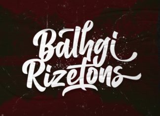 Balhgi Rizetons Brush Font