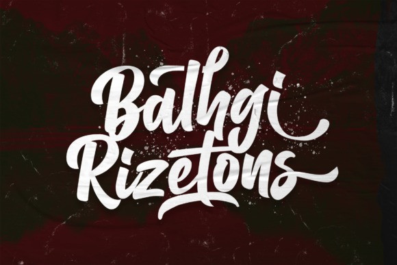 Balhgi Rizetons Brush Font