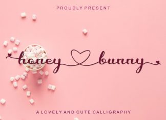 Honey Love Bunny Calligraphy Font