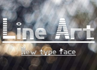 Line Art Display Font