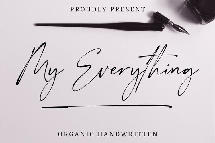 My Everything Script Font