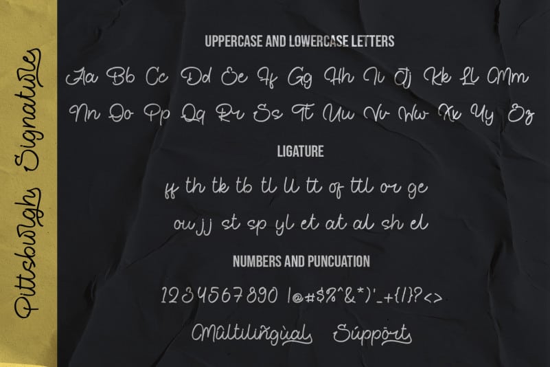 Pittsburght Signature Font
