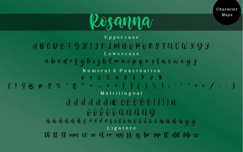 Rosanna Calligraphy Font