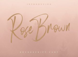 Rose Brown Brush Font