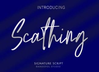 Scathing Handwritten Font