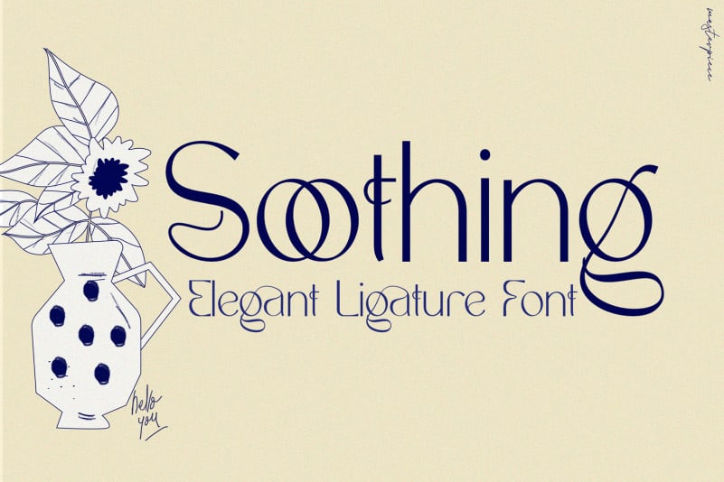 Soothing – Unique Ligature Font