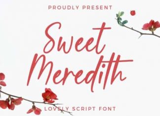 Sweet Meredith Script Font