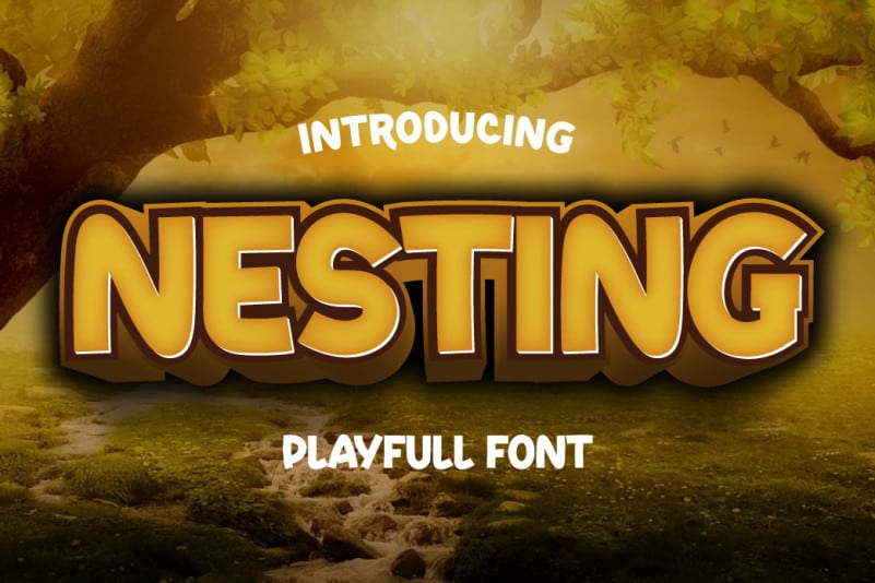 Nesting Display Font