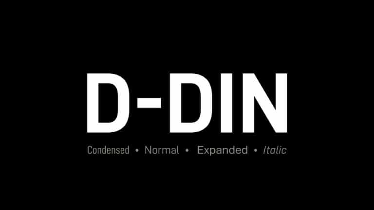 D-DIN Sans Serif Font