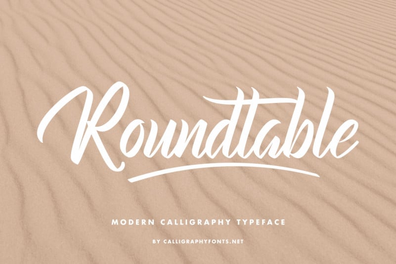 Roundtable Calligraphy Font