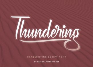 Thundering Calligraphy Font