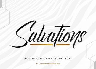 Salvations Calligraphy Font