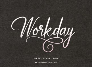 Workday Calligraphy Font