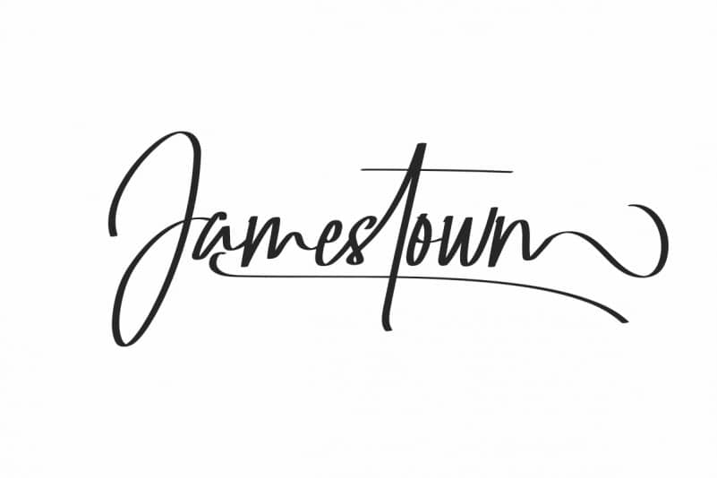 Jamestown Calligraphy Font
