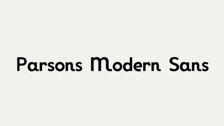 Parsons Modern Sans Font
