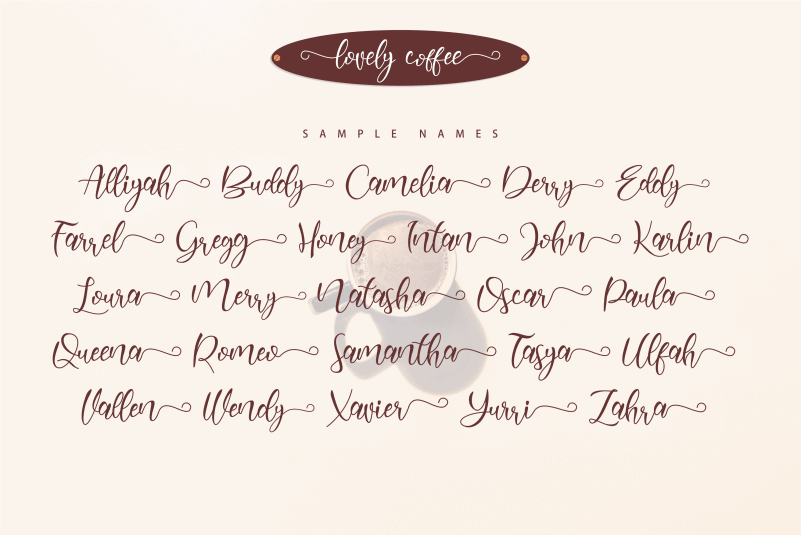 Lovely Coffee Calligraphy Font Befonts Com